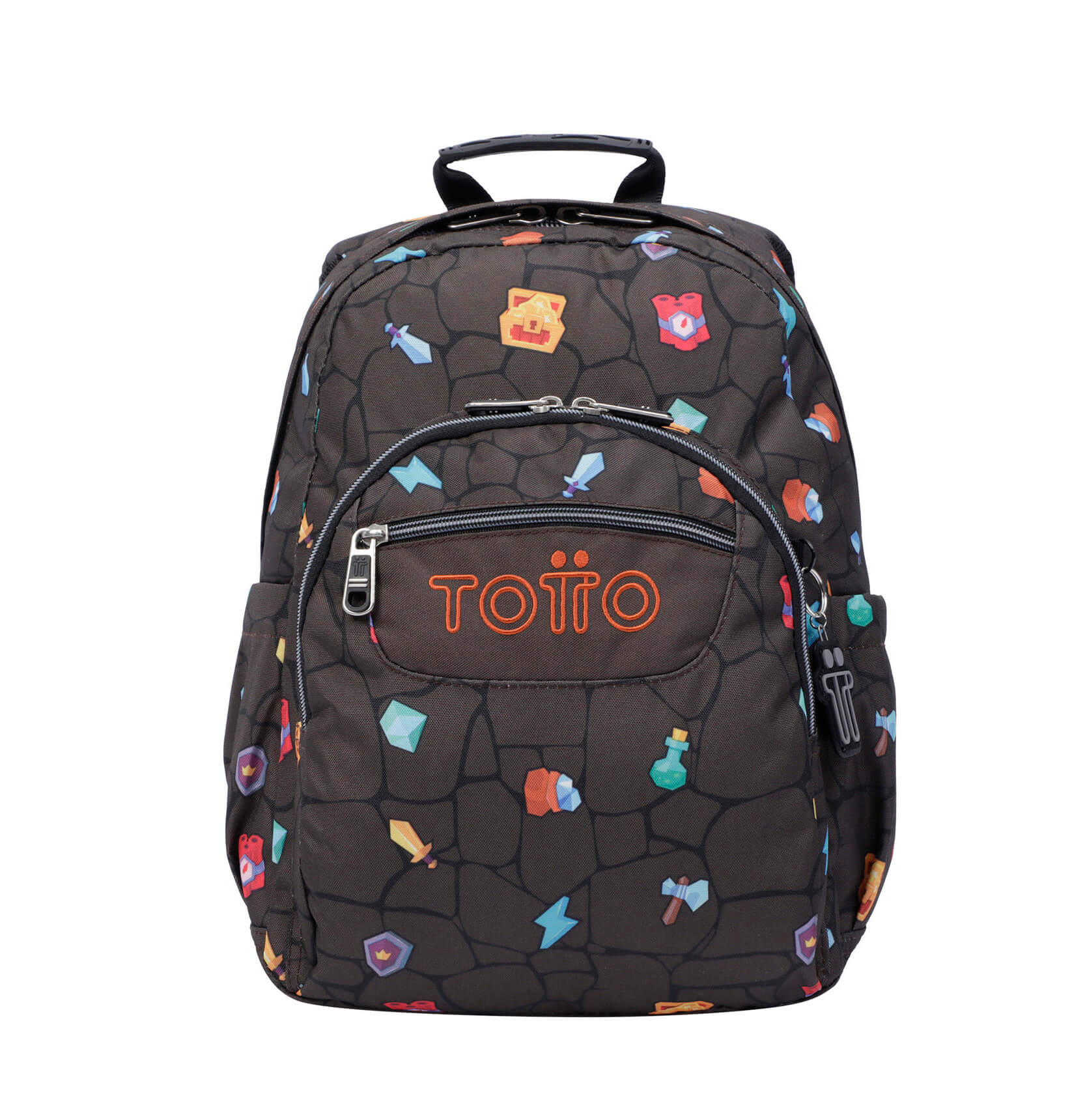 Mochila escolar infantil Totto GOMMAS 3Y7 estampado videojuego