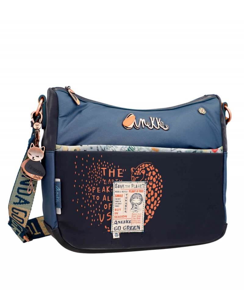 Bolso bandolera Anekke Nature Pachamama 170 Azul marino - Mochilas y Bolsos