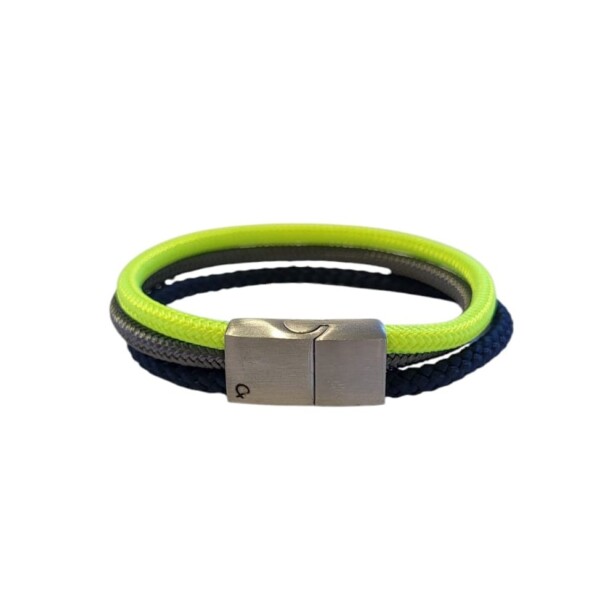 Pulsera de piel y cuerda náutica CX HANDMADE Triple L Natura