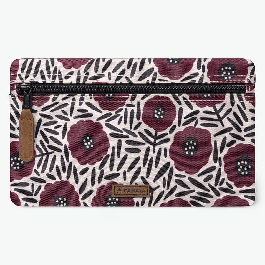 Mochila CABAIA con bolsillo intercambiable Adventurer Nice Medium Burdeos - Imagen 13