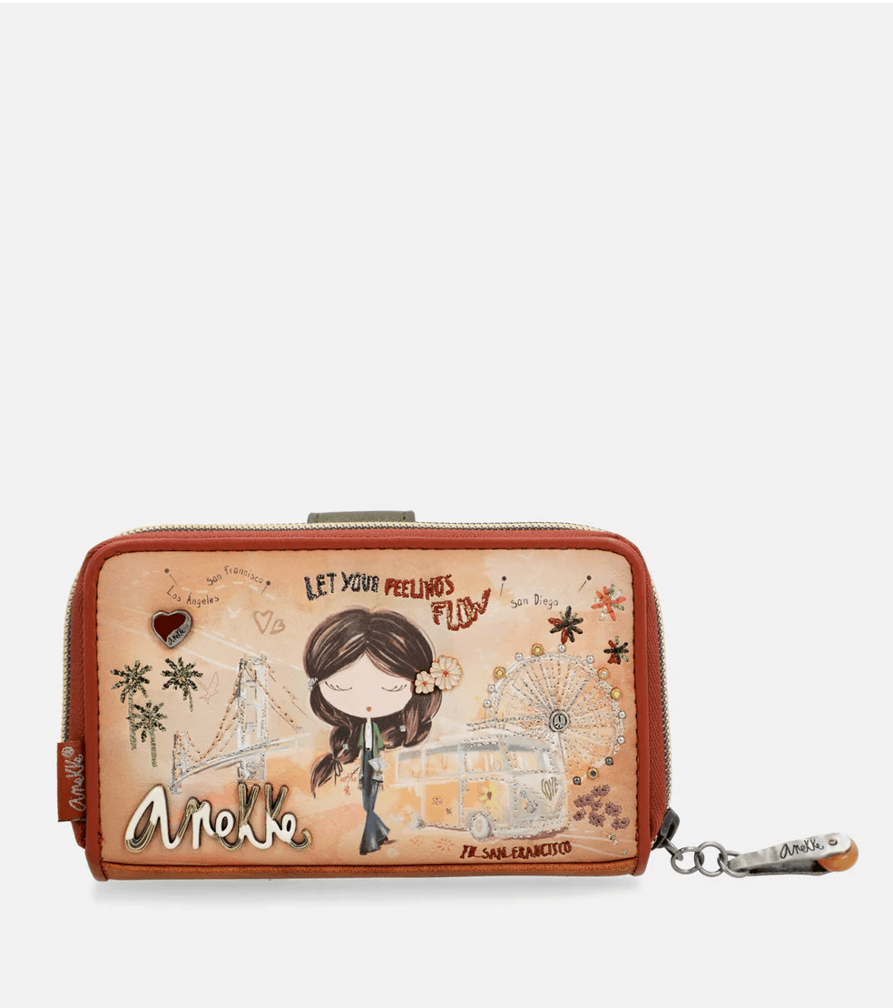Billetero mediano Anekke Peace & Love 909 Camel