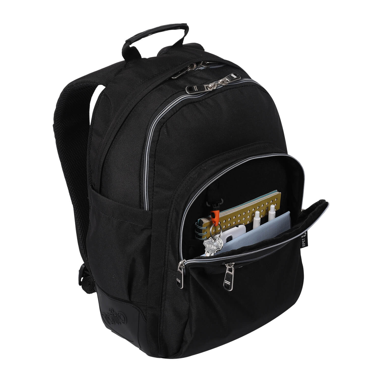 Mochila escolar Totto RAYOL N01 Negro - Imagen 3