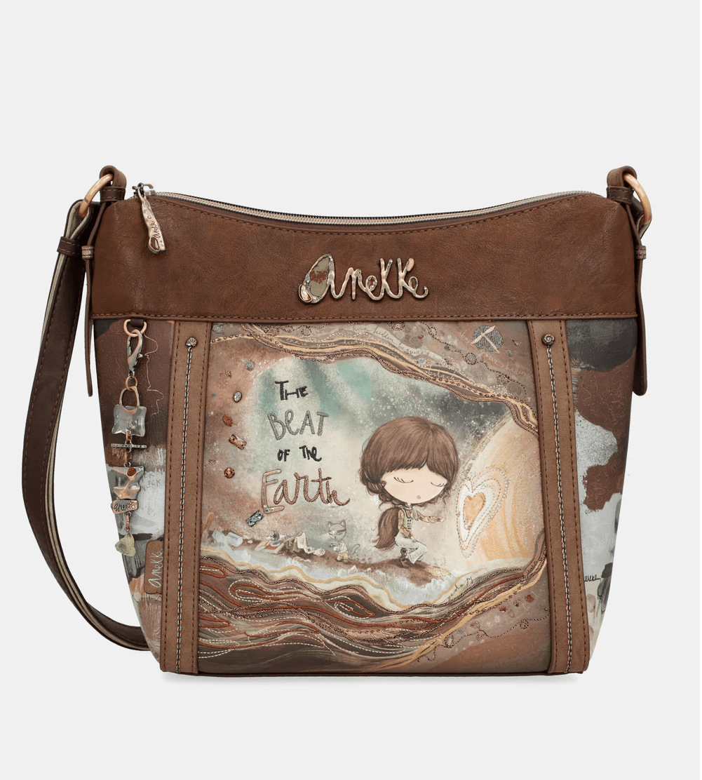 Bolso bandolera grande Anekke Core 007 Marrón