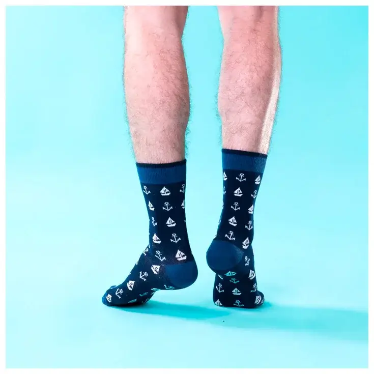 Calcetines Happy CABAIA Philippe et Jenna 41-46 Azul Marino - Imagen 3