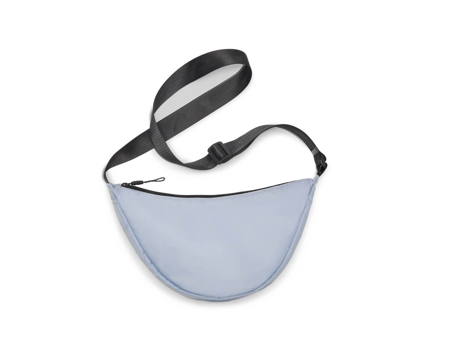 Bolso bandolera ultra ligero de media luna BISETTI Yass Azul celeste