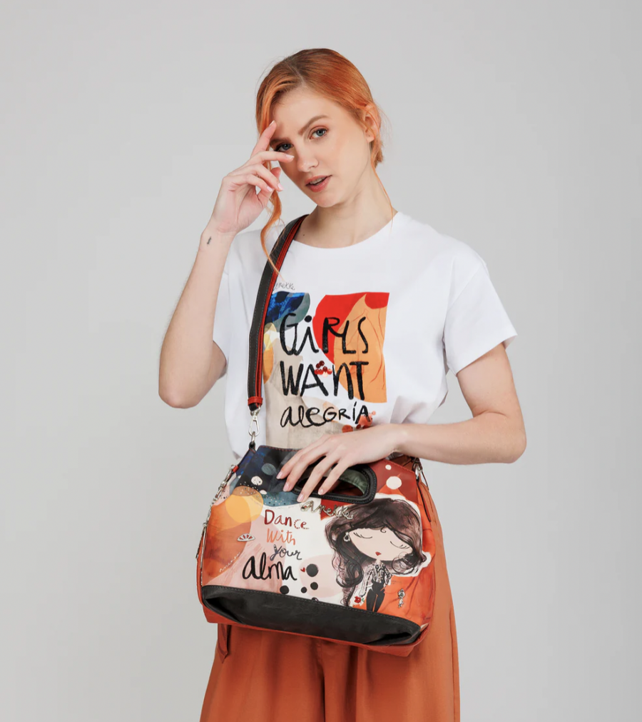 Bolso de mano y bandolera triple compartimento Anekke Alma 307 Multicolor - Imagen 5