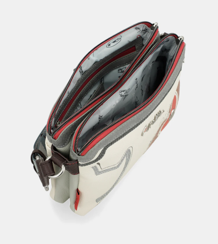 Bolso bandolera doble compartimentos Anekke Alma 160 Multicolor - Imagen 4
