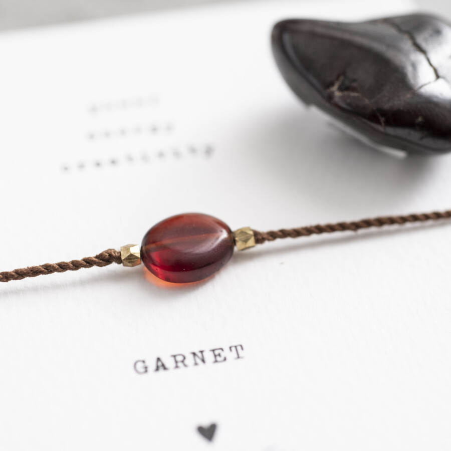 Pulsera Gemstone Card Garnet - Imagen 2
