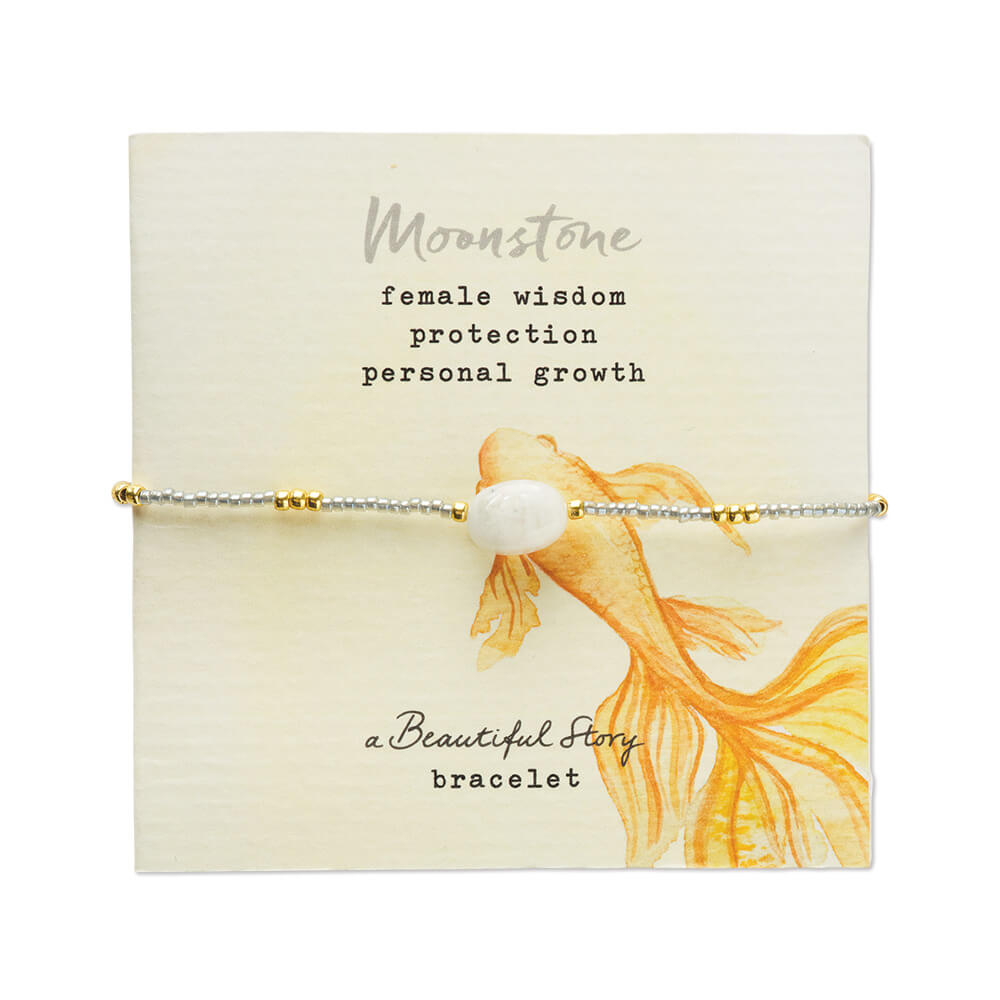 Pulsera Wanting "a Beautiful Story" Moonstone Gold