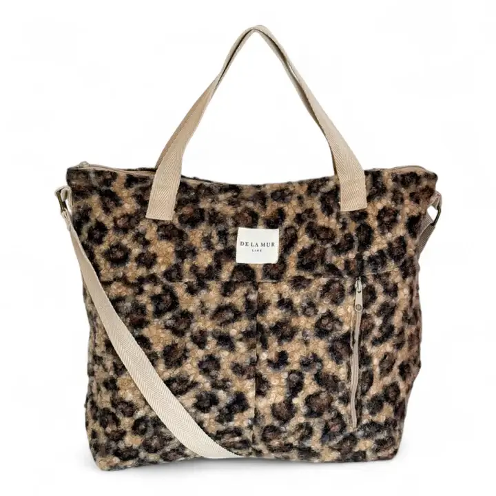 Bolso de hombro y bandolera grande DE LA MUR BAG24PARDO