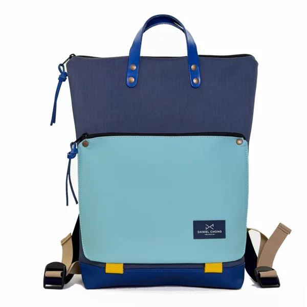 Mochila book holder iconic impermeable DANIEL CHONG azul/turquesa