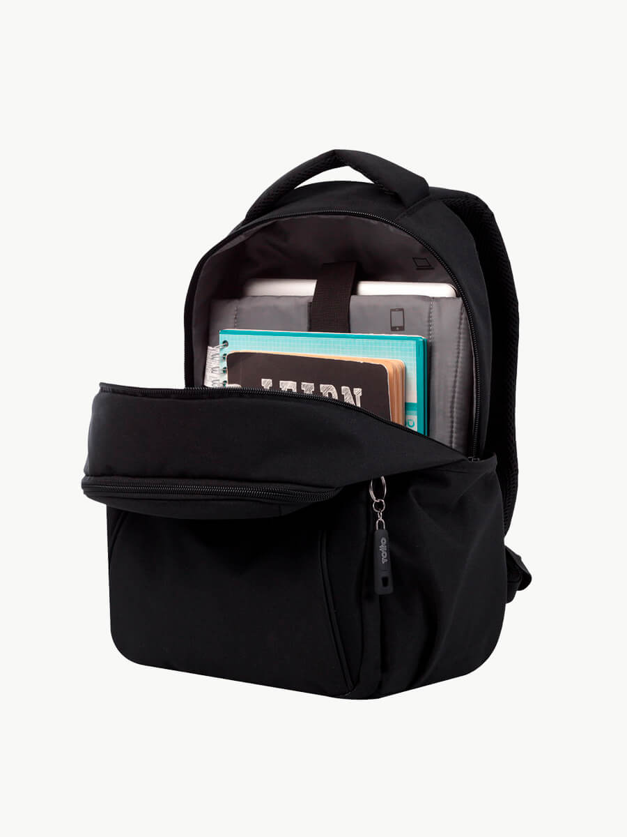 Mochila casual para portátil 14" TOTTO Wivetto Negro - Imagen 3