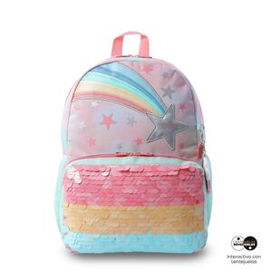Mochila infantil TOTTO Rainbow Star M rosa