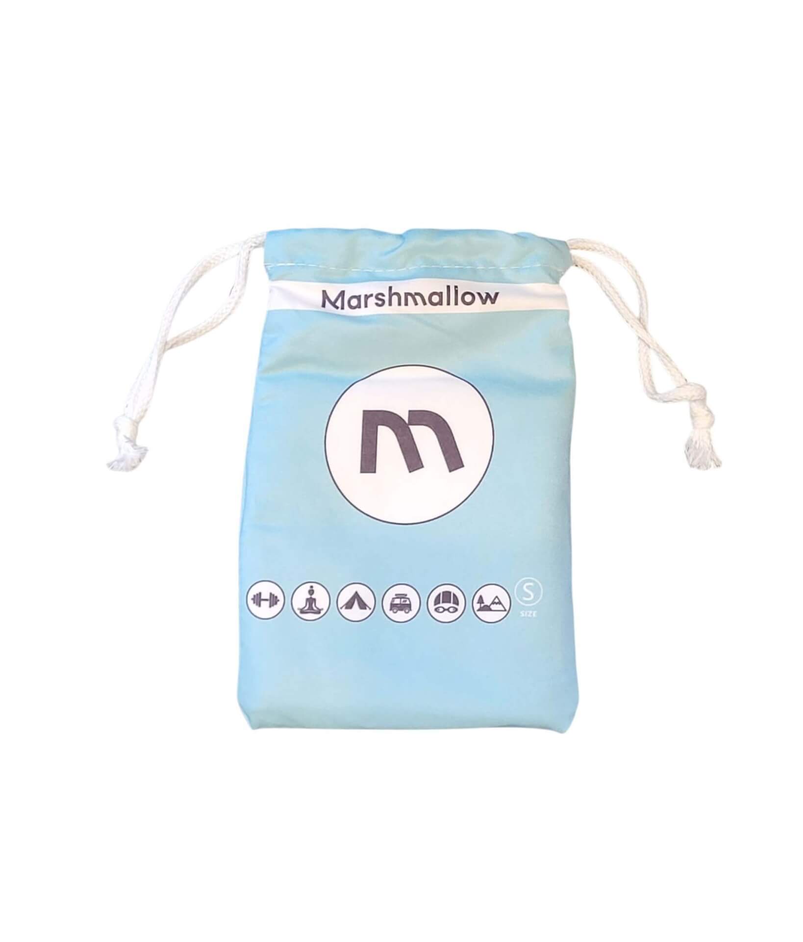 Toalla de gimnasio de microfibra S 40x80 cm MARSHMALLOW Celeste