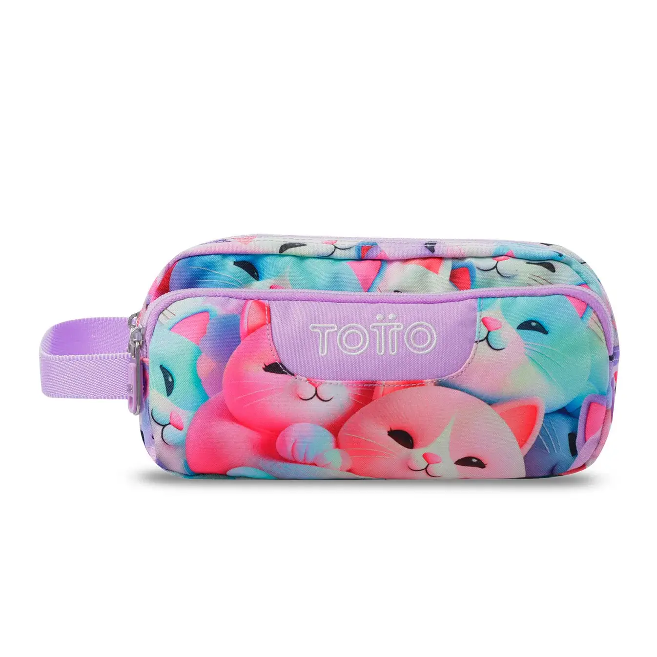 Estuche triple compartimento TOTTO Agapec 0S6 rosa