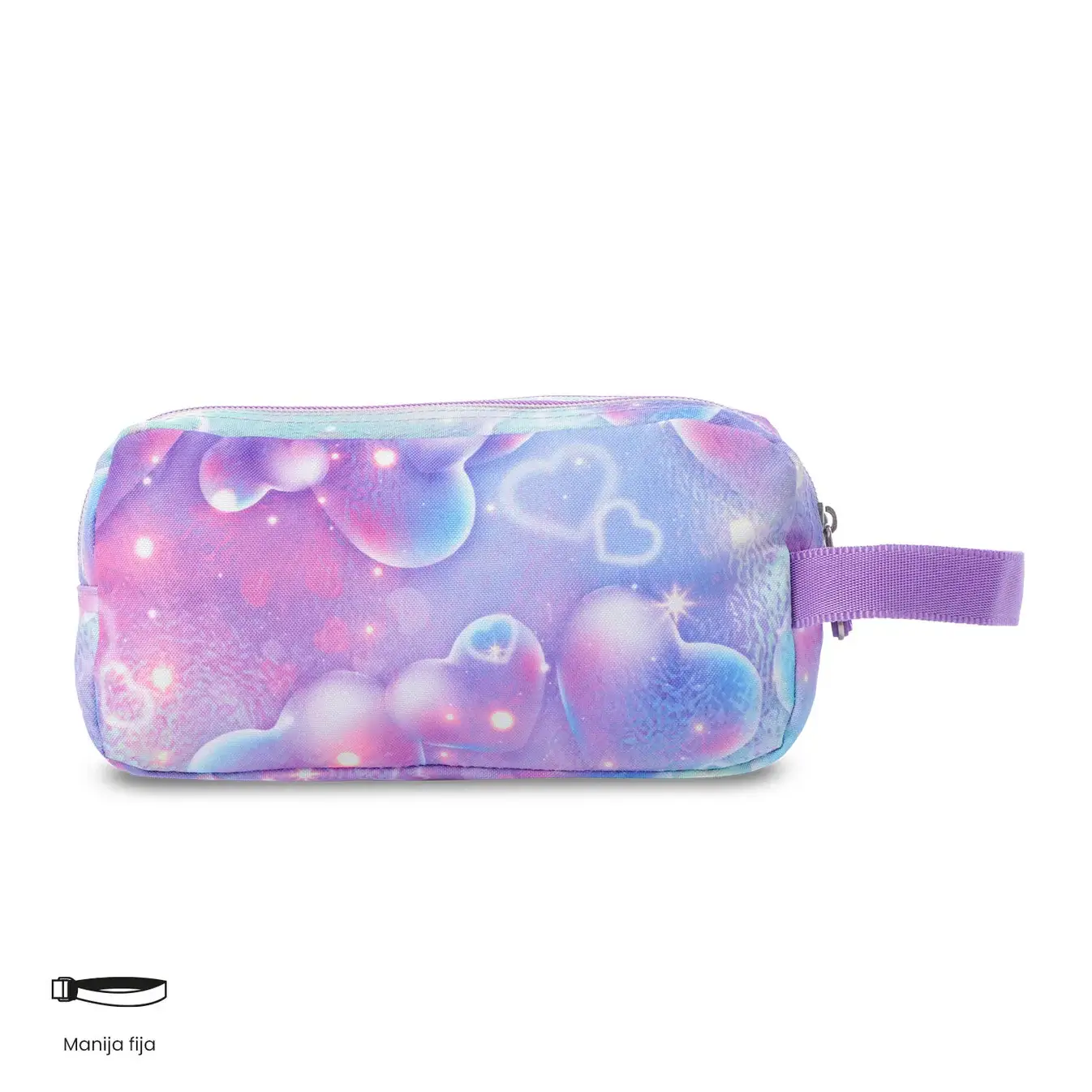 Estuche triple compartimento TOTTO Agapec 0IN Glitter rosa - Imagen 4