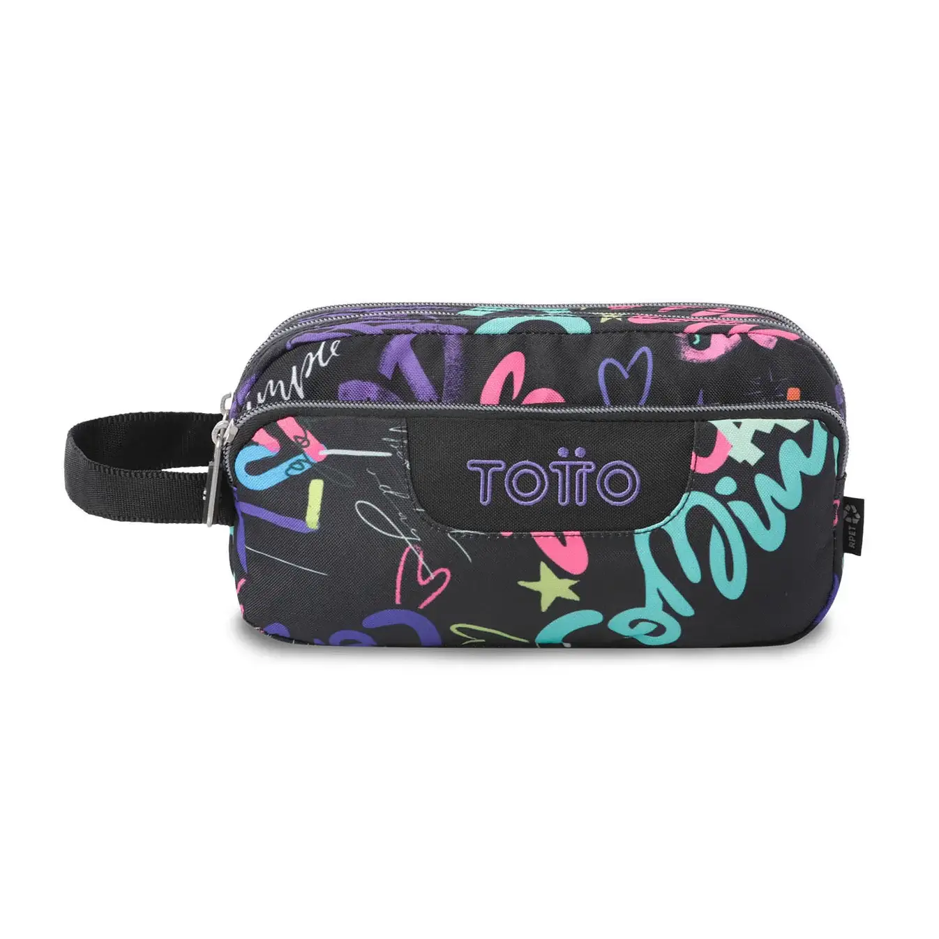 Estuche triple compartimento TOTTO Agapec 7EZ negro