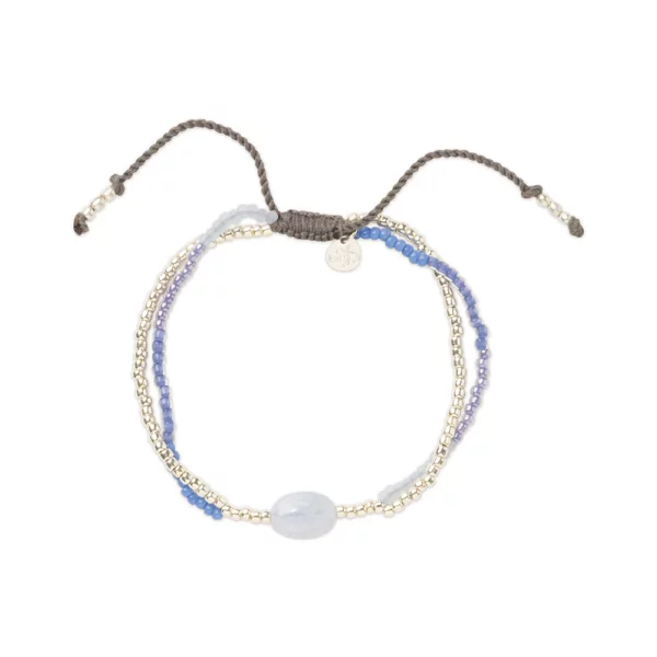 Pulsera doble Shining "a Beautiful Story" Blue Lace Agate