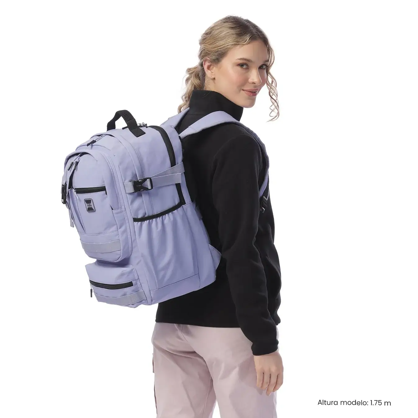 Mochila grande versátil porta PC 15,4" TOTTO Spa XL lila - Imagen 9