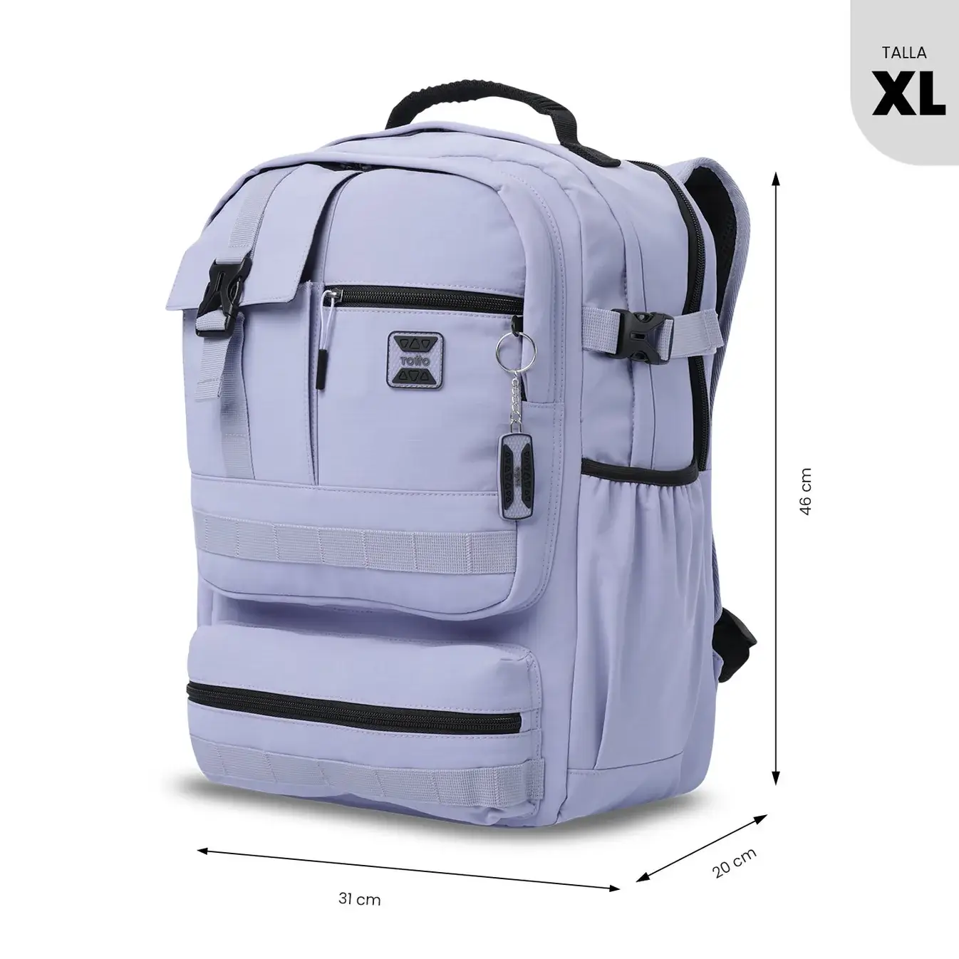 Mochila grande versátil porta PC 15,4" TOTTO Spa XL lila - Imagen 3