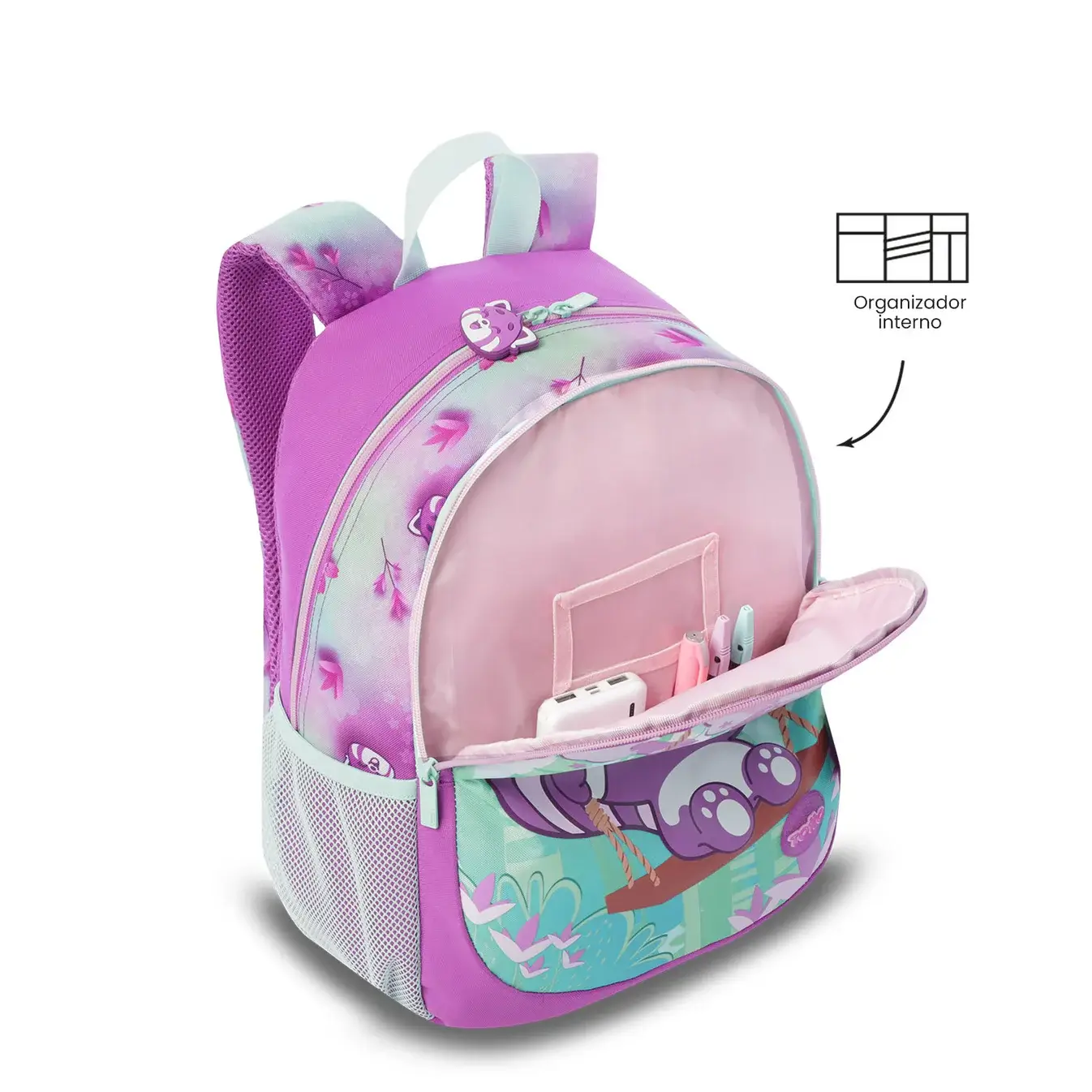 Mochila infantil + Libro parar colorear TOTTO Bambu M lila - Imagen 4
