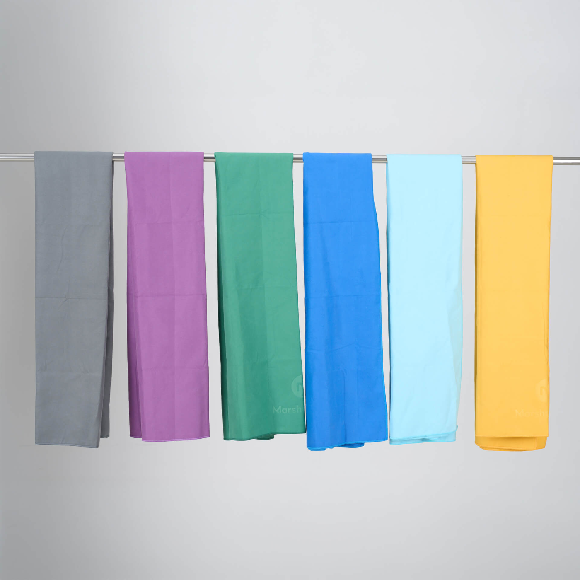 Toalla de gimnasio de microfibra L 70x140 cm MARSHMALLOW Azul - Imagen 4