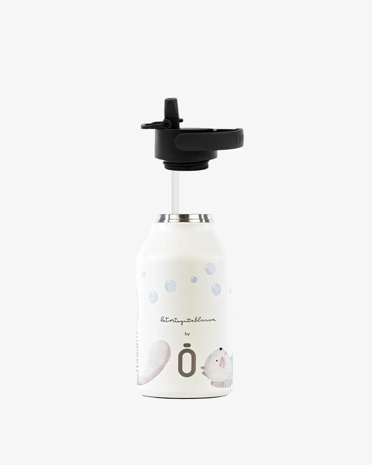Botella termo de acero con recubrimiento cerámico RUNBOTT Mii Marta Munté 350 ml LOVELY CAT BUBBLES Blanco - Imagen 5