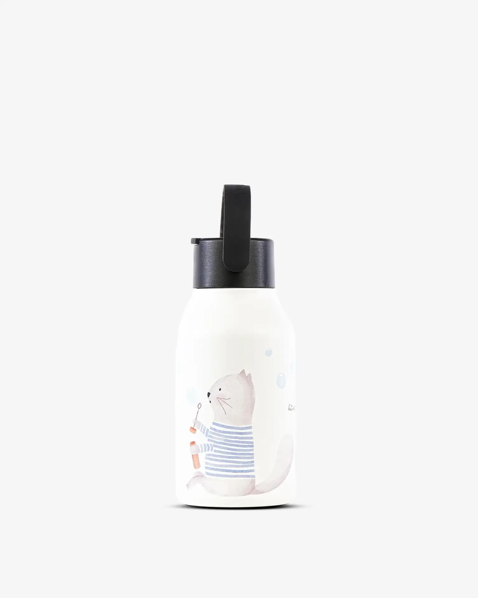 Botella termo de acero con recubrimiento cerámico RUNBOTT Mii Marta Munté 350 ml LOVELY CAT BUBBLES Blanco - Imagen 6