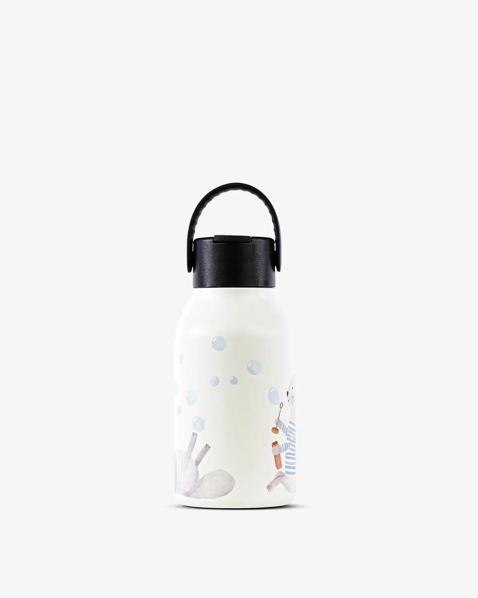 Botella termo de acero con recubrimiento cerámico RUNBOTT Mii Marta Munté 350 ml LOVELY CAT BUBBLES Blanco - Imagen 7