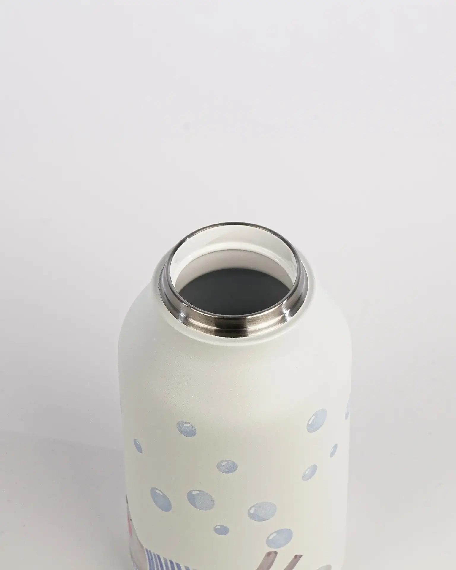 Botella termo de acero con recubrimiento cerámico RUNBOTT Mii Marta Munté 350 ml LOVELY CAT BUBBLES Blanco - Imagen 2