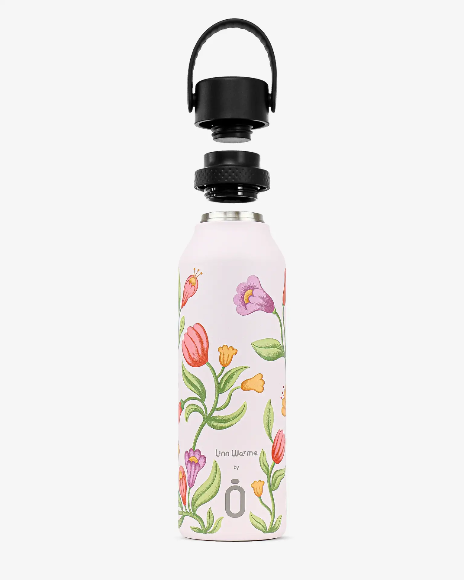 Botella termo de acero con recubrimiento cerámico RUNBOTT Mii 600 ml Linn Warme Tulip Bubblegum - Imagen 6