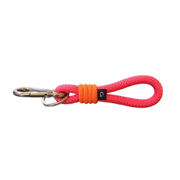Llavero porta llaves de cuerda náutica CX HANDMADE Nautical Key S Fúcsia/Naranja
