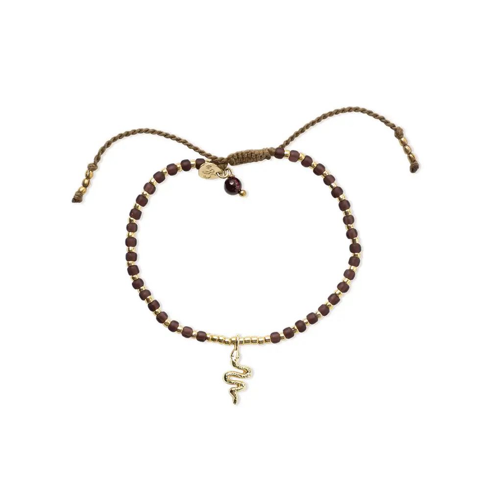 Pulsera Animal Icons "A BEATIFULL STORY" Serpiente Garnet - Imagen 2