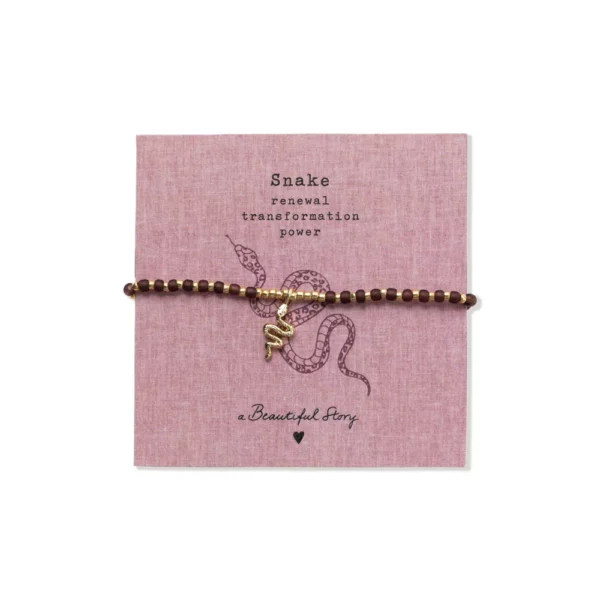 Pulsera Animal Icons "A BEATIFULL STORY" Serpiente Garnet