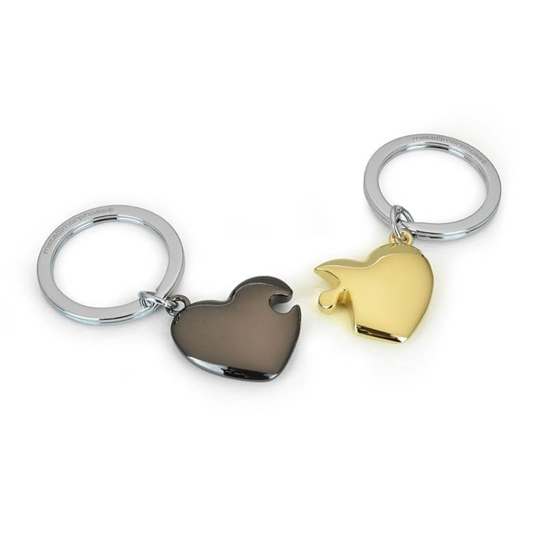 Llavero METALMORPHOSE Puzzle Corazón dorado/negro - Imagen 3