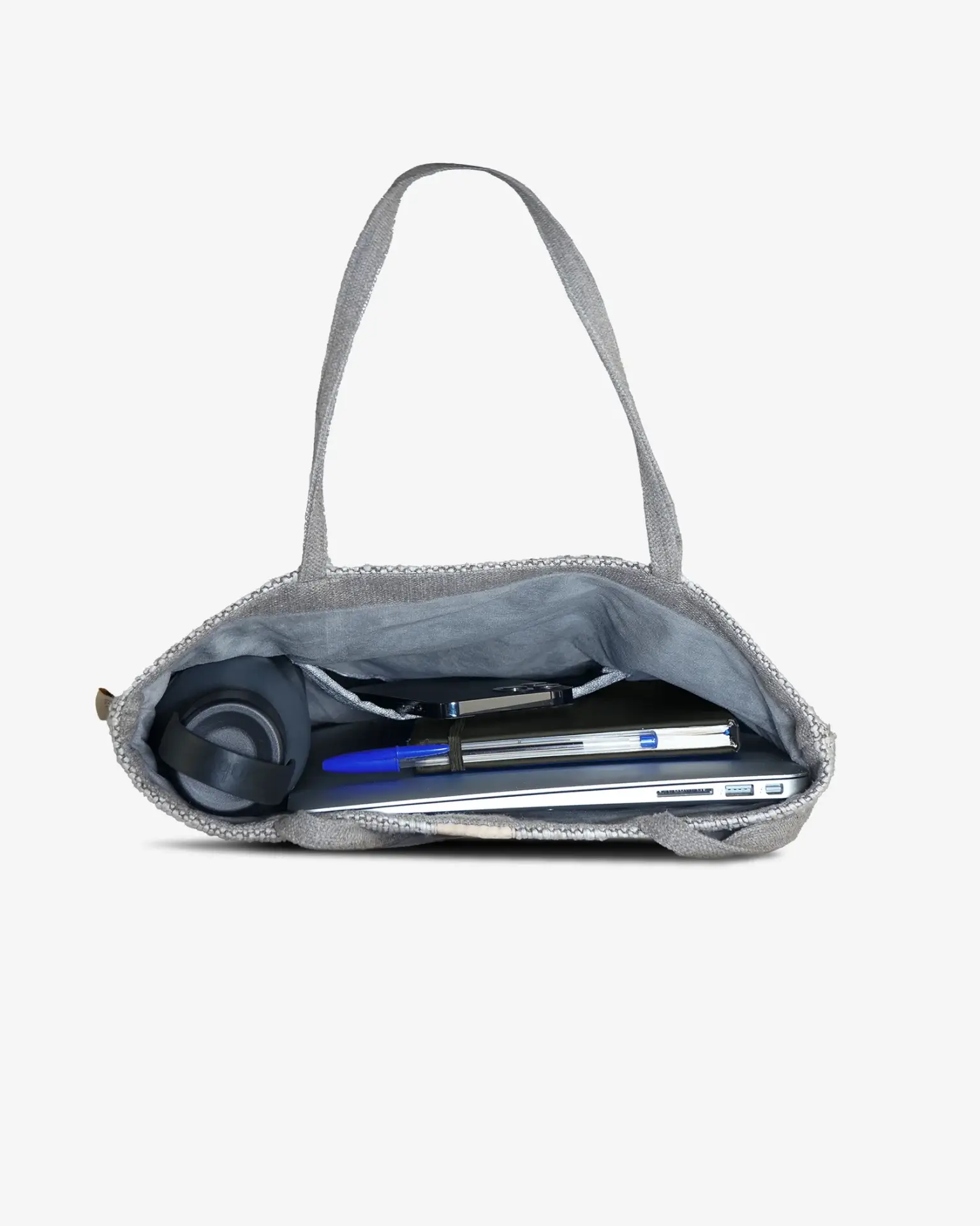 Bolsa textil Tote bag RUNBOTT gris - Imagen 4