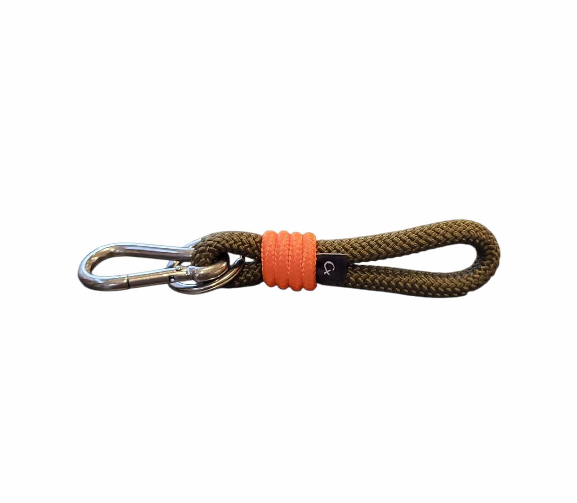 Llavero porta llaves de cuerda náutica CX HANDMADE Nautical Key S Kaki/Naranja