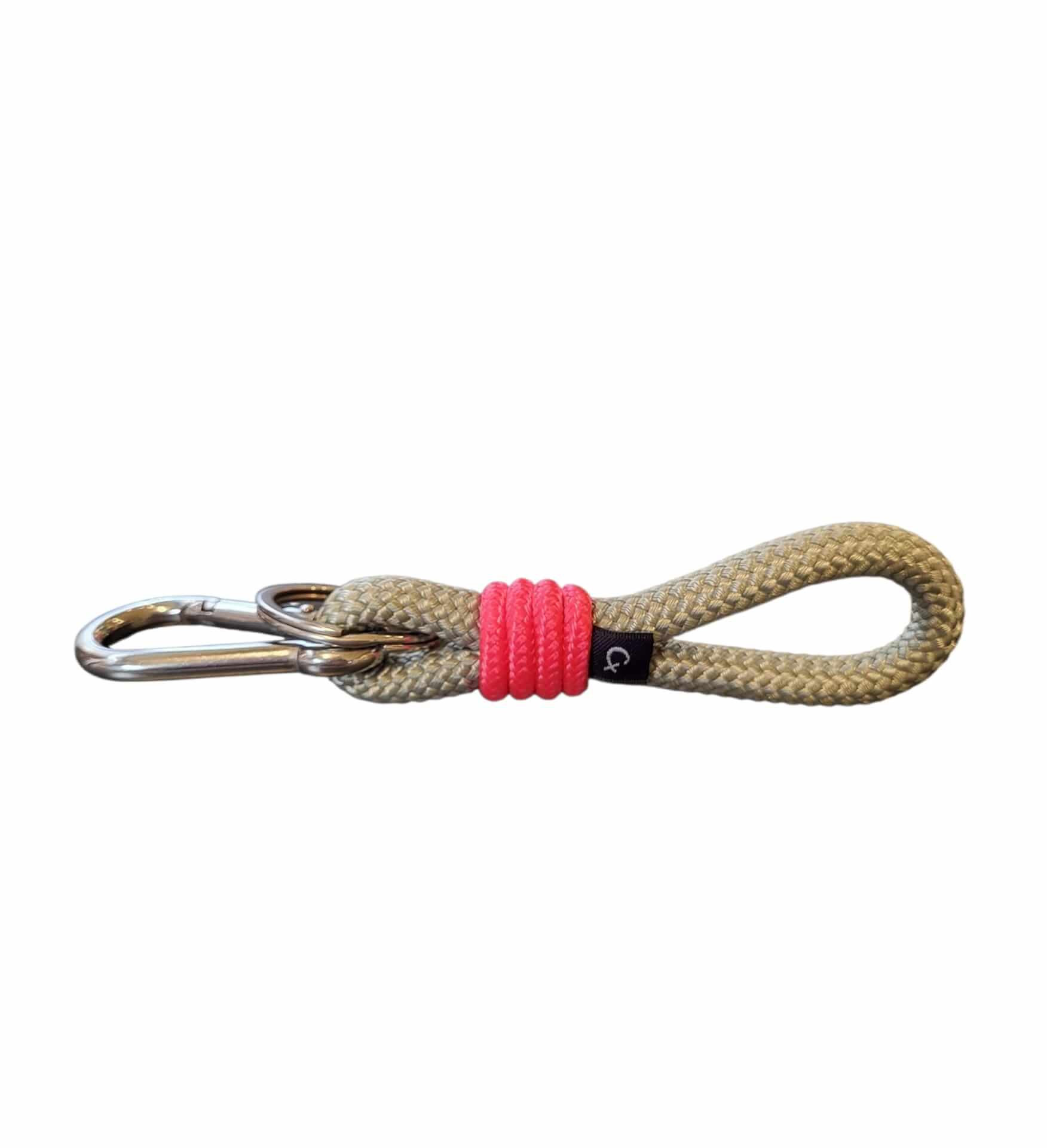Llavero porta llaves de cuerda náutica CX HANDMADE Nautical Key S Verde agua/Rosa flúor