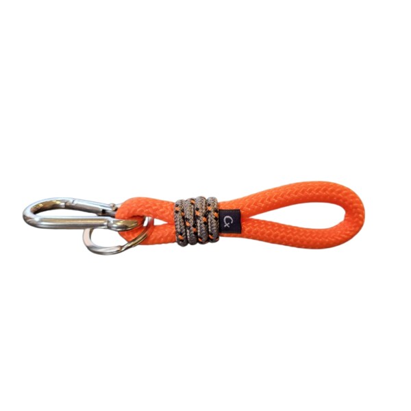 Llavero porta llaves de cuerda náutica CX HANDMADE Nautical Key S Naranja/Gris jaspeado