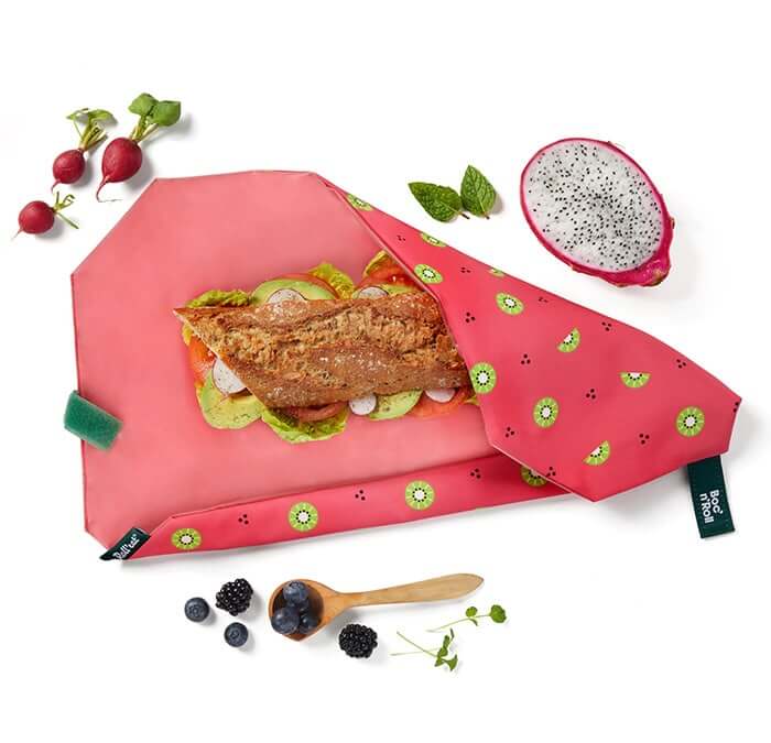 Bolsa porta bocadillos infantil eco-friendly Boc'n'Roll by ROLL'EAT Kiwis - Imagen 2