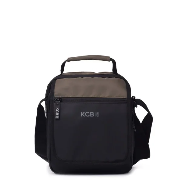 Bolso de hombre grande KCB Serie doble Kaki/negro