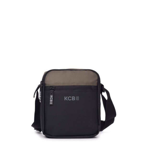 Bolso de hombre pequeño KCB Serie doble Kaki/negro
